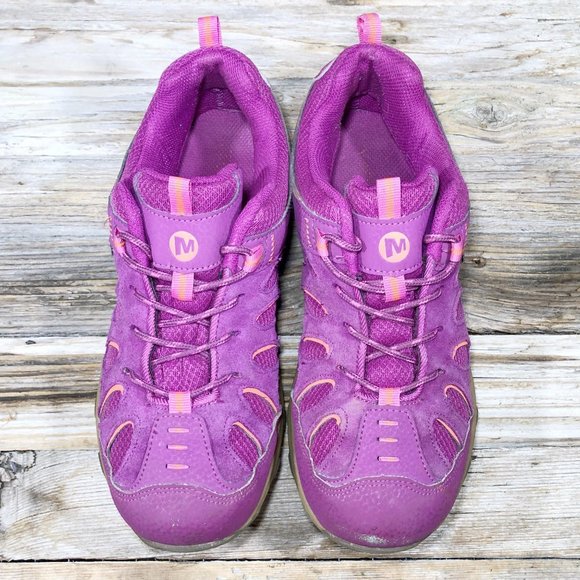Merrell Chameleon Low Lace Pink Hiking Boots 6 - Picture 6 of 9